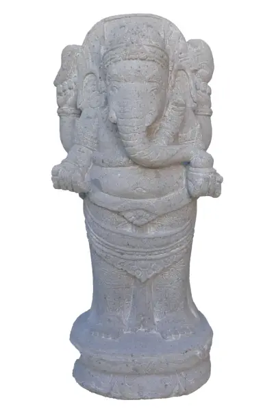 Product image 5 of the product “Standing Ganesha, 60 cm height, riverstone, stonemasony ”